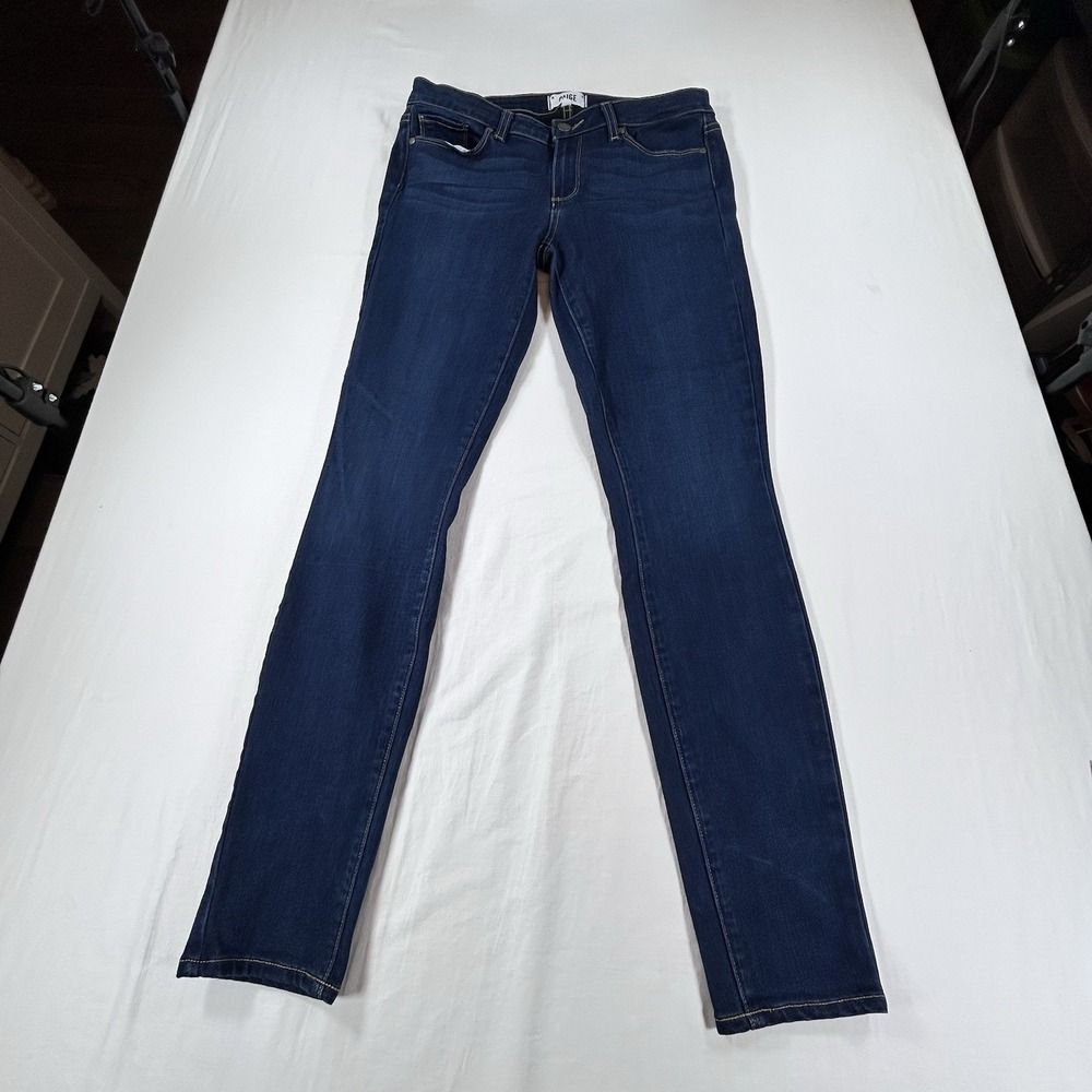 Paige Women's 31 Dark Mid-Rise Verdugo Ultra Skinny Ankle Jeans Denim Pants $200